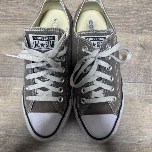 Converse Chuck Taylor All Star Grey Canvas Sneakers Women's Size 7 - Picture 2 of 7